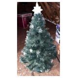 2 Foot Pre-Lit Faux Tree w/ Star Decorations