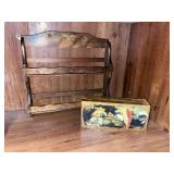 Vintage Wooden Kitchen Rack w/ Eagle