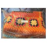 Vintage Handmade Crochet Blanket 6