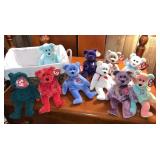 Vintage TY Beanie Baby Plush Bears - 10