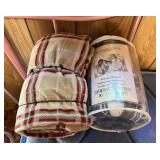 Vintage Pair of Fleece Throw Blankets
