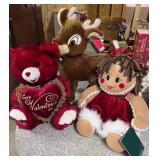Collection of Stuffed Xmas & Valentines Toys