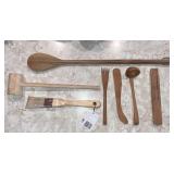 Vintage Assorted Wooden Kitchen Utensils