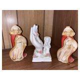 Vintage Pair of Vigin Mary Porcelain Figures