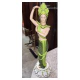 Vintage Ceramic Asian Dancer Statue