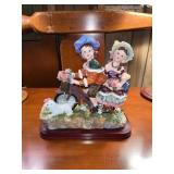 Vintage Resin Boy & Girl on Bike