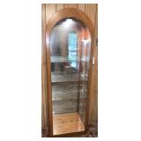 C 1970 Philip Reinisch Oak Curio Cabinet