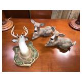 C 1945 Orn-A-Craft Chalkware Buck Plaque