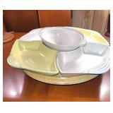 MCM Califonia Pottery Lazy Susan Appetizer Tray