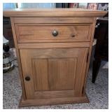 Vintage Unfinished Pine Side Table