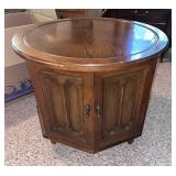 C 1970 MCM Octagon Drum-Style End Table