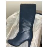 C. 1970 Faux Leather Ladies Heeled Boots Size 7.5
