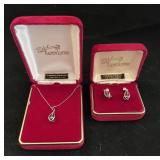 Vtg Karen Lynne Sterling Silver & Hematite Set