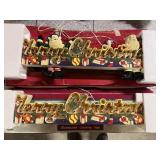 Vintage Pair of Merry Christmas Light Display