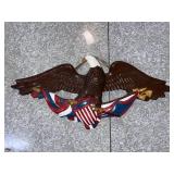 Vtg American Eagle USA Flag Shield Plaster Plaque