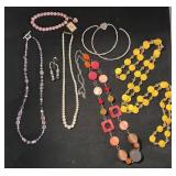 Vtg Stone Beaded Necklaces, Bracelets & Earrings