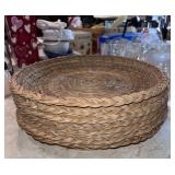 Vintage Wicker Plate Holders - 8