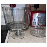Pampered Chef Trifle Bowl & Covered Butter Dish