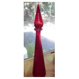 C. 1960 Italian Empoli Ruby Red Genie Bottle