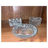 Vintage Italian Fidenza Cut Crystal Ashtray