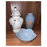Vintage Japanese Porcelain Ginger Jar & Vase