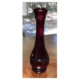 Vintage Ruby Red Wheaton Glass Co. Vase