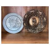 C 1960 German Rein Zinn Decorative Wall Plate