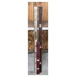 Vintage Wood & Brass Construction/Masonry Levels