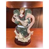 Vintage Resin Angel Playing Medolin