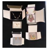Vtg Collection of Avon Necklace, Earrings & Pins