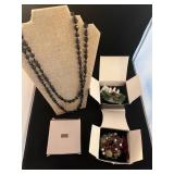 Vtg Collection of Avon Christmas Pins & Necklace