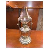 Vintage Brass Gimble Swivel Kerosene Lamp