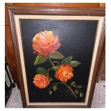 Vintage Oil on Canvas Signed N. Rose