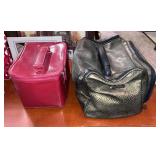 Vintage Pair of Faux Snake Skin Cosmetic Bags - 2