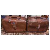 C 1970 Pair of Faux Leather Luggage - 2