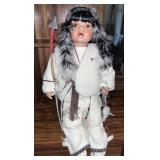 C 1980 Vinyl Doll w/ Native American Dress