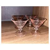 Vtg. Duncan & Miller Spiral Fluted Sherberts - 4