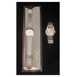 Vtg. Mens Phasar & Carriage Indiglo Silver Watches