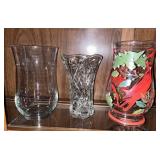 Collection of Assorted Glass Flower Vases - 3