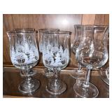 Collection of Libbey Winter Wonderland Goblets - 4