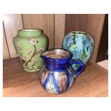 Vintage Collection of Pottery Vases & Pitcher