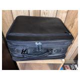 Taurus Black Leather Laptop Carry on Bag