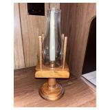 C 1970 Cornwall Huricane Wooden Candle Holder