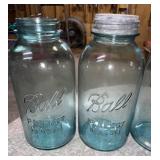 1920 Pair of Ball # 9 Jars w/ Perfect Mason
