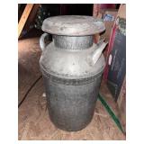 C 1920 Monnson Dairy Galvinized 10 Gallon Tank