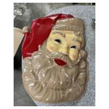 Vintage Plastic Santa Head