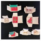 Vtg Collection of Avon Christmas Pins & Earrings