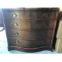Vintage Drexel Flame Mahogany Serpentine Chest