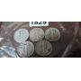 (5) WALKING LIBERTY HALF DOLLARS