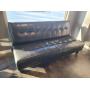 LEATHER COUCH LAYS FLAT (AGE DAMAGE)